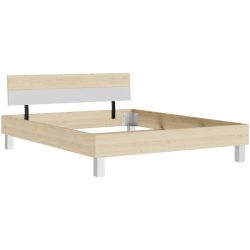 Bett Window Braun Holz 166 x 208 cm - Farbe: eiche - Material: Holzwerkstoff - Möbel Konfigurator: Traummöbel individuell zusammenstellen - Bett