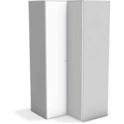 Kleiderschrank Window Grau Holz 107 cm 108 cm 214 cm - Farbe: lichtgrau - Material: Holzwerkstoff - Möbel Konfigurator: Traummöbel individuell