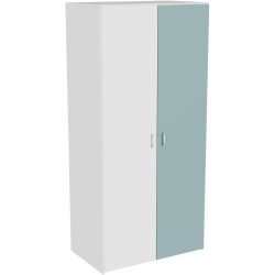 Kleiderschrank Window Weiss Holz 99.5 cm 60 cm 213.9 cm - Material: Holzwerkstoff - Möbel Konfigurator: Traummöbel individuell zusammenstellen -