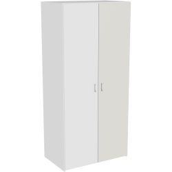 Kleiderschrank Window Weiss Holz 99.5 cm 60 cm 213.9 cm - Material: Holzwerkstoff - Möbel Konfigurator: Traummöbel individuell zusammenstellen -