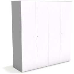 Kleiderschrank Window Grau Holz 197 cm 60 cm 214 cm - Farbe: lichtgrau - Material: Holzwerkstoff - Möbel Konfigurator: Traummöbel individuell