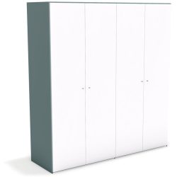 Kleiderschrank Window Grau/Grün Holz 197 cm 60 cm 214 cm - Farbe: grüngrau - Material: Holzwerkstoff - Möbel Konfigurator: Traummöbel individuell