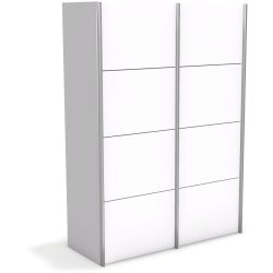 Kleiderschrank Window Weiss Holz 148 cm 67 cm 214 cm - Material: Holzwerkstoff - Möbel Konfigurator: Traummöbel individuell zusammenstellen -