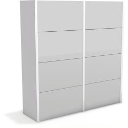 Kleiderschrank Window Weiss Holz 197 cm 67 cm 214 cm - Material: Holzwerkstoff - Möbel Konfigurator: Traummöbel individuell zusammenstellen -