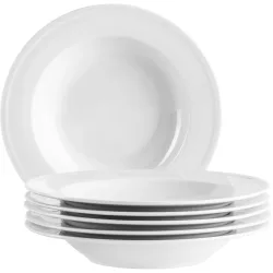 MÄSER Suppenteller-Set 6-tlg. Arlona Weiss Porzellan - Suppenteller-Set 6-tlg.