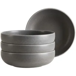MÄSER Schüssel-Set 4-tlg. Unico Schwarz Steinzeug 16 cm - Schüssel-Set 4-tlg.