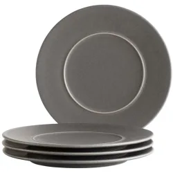 MÄSER Dessertteller-Set 4-tlg. Unico Schwarz Steinzeug 21 cm - Dessertteller-Set 4-tlg.