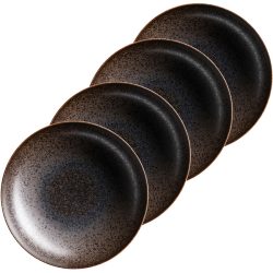 MÄSER Pastateller-Set 4-tlg. Powerful Braun/Schwarz Porzellan 24 cm - Pastateller-Set 4-tlg.
