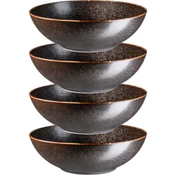 MÄSER Schüssel-Set 4-tlg. Powerful Braun/Schwarz Porzellan 17.5 cm - Schüssel-Set 4-tlg.