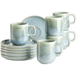 MÄSER Espressotassen-Set 12-tlg. Cordelia Blau Steinzeug - Espressotassen-Set 12-tlg.