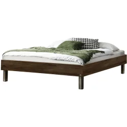 Hasena Bett Sassari Braun Holz 205 x 206 cm - Farbe: Nussbaum - Bett
