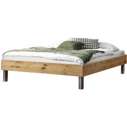 Hasena Bett Sassari Braun Holz 120 x 200 cm - Farbe: Wildeiche - Material: Eiche massiv - Bett