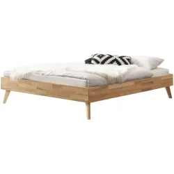 Hasena Bett Sassari Braun Holz 100 x 200 cm - Farbe: Kernbuche - Material: Kernbuche massiv - Bett
