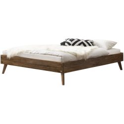 Hasena Bett Sassari Braun Holz 90 x 200 cm - Farbe: Nussbaum - Bett
