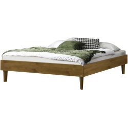 Hasena Bett Sassari Braun Holz 90 x 200 cm - Farbe: Wildeiche - Material: Eiche massiv - Bett