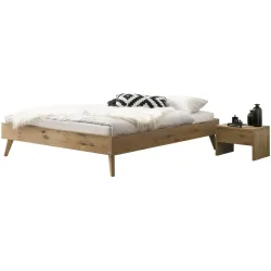 Hasena Bett Sassari Braun Holz 200 x 200 cm - Farbe: Wildeiche - Material: Eiche massiv - Bett