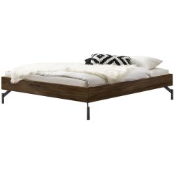 Hasena Bett Sassari Braun Holz 100 x 200 cm - Farbe: Nussbaum - Bett