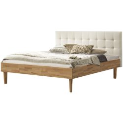 Hasena Bett Sassari Braun Holz 140 x 200 cm - Farbe: Kernbuche, weiss - Material: Kernbuche massiv - Bett