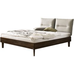 Hasena Bett Sassari Braun Holz 200 x 200 cm - Farbe: nussbaum, cream - Bett