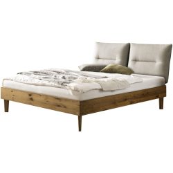 Hasena Bett Sassari Braun Holz 200 x 200 cm - Farbe: Wildeiche/cream - Material: Eiche massiv - Bett