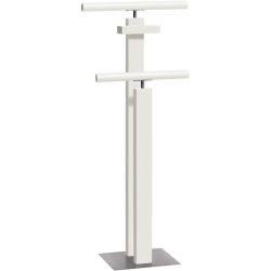 Hasena Herrendiener Claudio Weiss/Silber Holz/Stahl 45 cm 107 cm - Farbe: weiss, alu - Material: Buche, Stahl - Herrendiener
