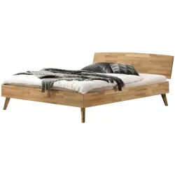 Hasena Bett Sassari Braun Holz 160 x 200 cm - Farbe: Kernbuche Natur - Material: Kernbuche Massivholz - Bett