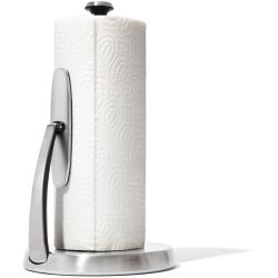 Papierrollenhalter Oxo Silber Edelstahl 17.5 cm - Papierrollenhalter