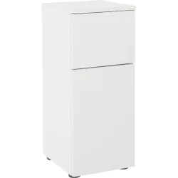 Badmöbel Xenia Weiss Holz 30 cm 35 cm 74 cm - Material: Holzwerkstoff - Badmöbel