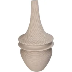 Vase Myko Beige Kunstharz 46 cm - Farbe: sand - Material: Polyresin - Vase