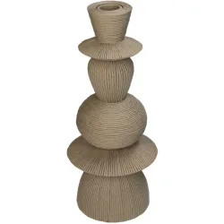 Kerzenhalter Kaars Beige Kunstharz 25.7 cm - Farbe: sand - Material: Polyresin - Kerzenhalter
