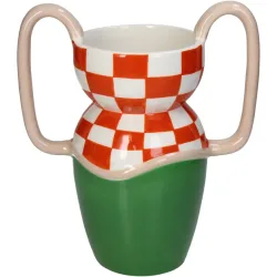 Vase Myko Mehrfarbig Steingut 23.5 cm - Farbe: Multi - Vase