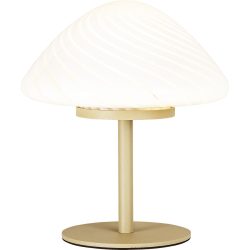 Tischlampe Rey Beige/Gold Glas/Metall 17 cm 17.5 cm - Farbe: Beige, Gold - LED - Lichtfarbe: Warmweiss - Material: Metall/Glas - Tischlampe- LED