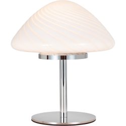 Tischlampe Rey Grau Glas/Metall 17 cm 17.5 cm - Farbe: chrom - LED - Lichtfarbe: Warmweiss - Material: Metall/Glas - Tischlampe- LED Energiesparlampe