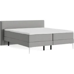 Boxspringbett Bela Grau Stoff 180 x 200 cm - Farbe: hellgrau - Möbel Konfigurator: Traummöbel individuell zusammenstellen - Boxspringbett