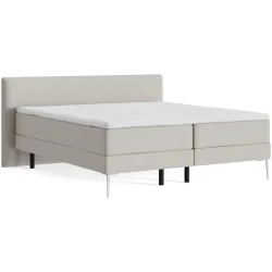Boxspringbett Bela Beige Stoff 180 x 200 cm - Farbe: sand - Möbel Konfigurator: Traummöbel individuell zusammenstellen - Boxspringbett