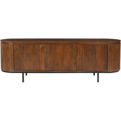 Lowboard Mango Schwarz Holz 170 cm 56 cm 43 cm - Farbe: natur/schwarz - Material: Mangoholz massiv - Lowboard