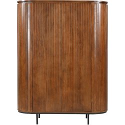 Highboard Mango Braun/Schwarz Holz 115 cm 151 cm - Farbe: natur/schwarz - Material: Mangoholz massiv - Highboard