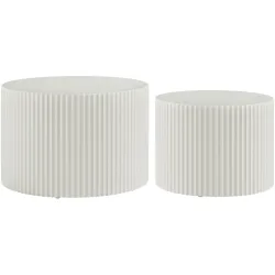 Salontisch Habit Weiss Holz 60 cm - Farbe: natur/weiss - Material: Holzwerkstoff - Salontisch