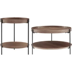 Salontisch Habit Braun Holz 69 cm - Farbe: Walnuss - Material: Holzwerkstoff - Salontisch