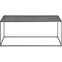 Salontisch Habit Schwarz Glas/Metall 110 cm - Material: Metall/Glas - Salontisch