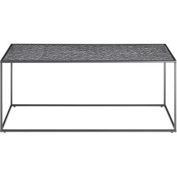 Salontisch Habit Schwarz Glas/Metall 110 cm - Material: Metall/Glas - Salontisch