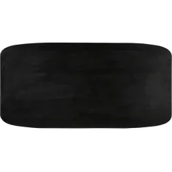 Tischplatte Smooth Schwarz Holz 240 cm - Material: Mangoholz massiv - Tischplatte