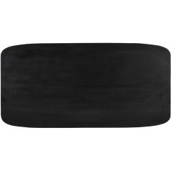 Tischplatte Smooth Schwarz Holz 220 cm - Material: Mangoholz massiv - Tischplatte