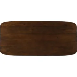 Tischplatte Rondo Braun Holz 200 cm - Material: Mangoholz massiv - Tischplatte