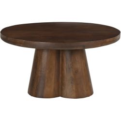 Salontisch Rondo Braun Holz 80 cm - Material: Mangoholz massiv - Salontisch