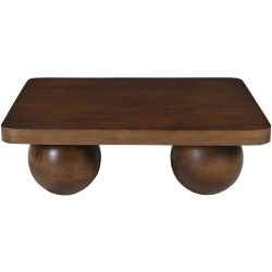 Salontisch Rondo Braun Holz 90 cm - Material: Mangoholz massiv - Salontisch