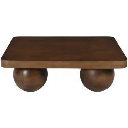 Salontisch Rondo Braun Holz 90 cm - Material: Mangoholz massiv - Salontisch