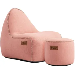 LIVIQUE, Cobana Lounge Chair jr. Rose + Pouf - Material: Olefin - 73