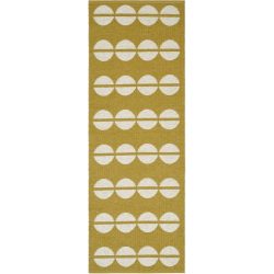 HORREDSMATTAN Outdoor-Teppich Bastian Gelb Polyester/Kunststoff 70 cm 300 cm - Farbe: senfgelb - Material: Phthalatfreies PVC 90%, Polyester 10% -