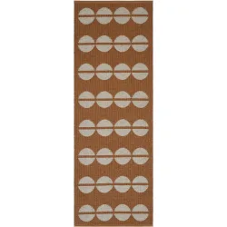 HORREDSMATTAN Outdoor-Teppich Bastian Rot Polyester/Kunststoff 70 cm 250 cm - Farbe: Rust - Material: Phthalatfreies PVC 90%, Polyester 10% -